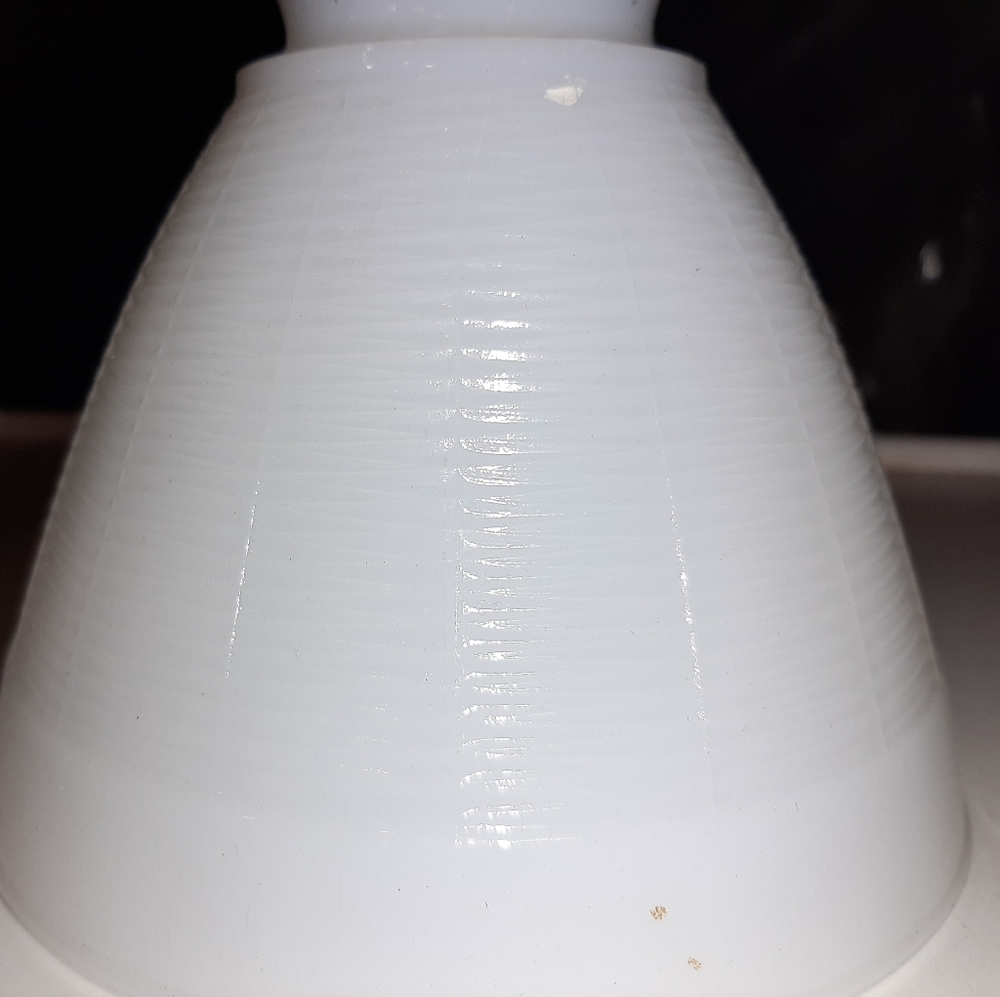 Antique vintage milk glass lamp shade